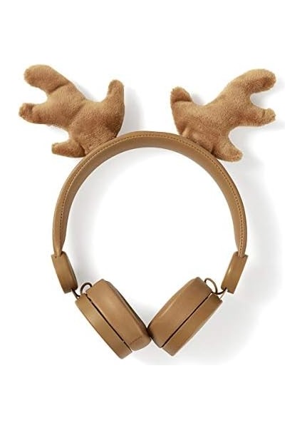 Rudy Reindeer Kahverengi Çıkarılabilir Aksesuarlı Kulak Üstü Çocuk Kulaklığı modelleri