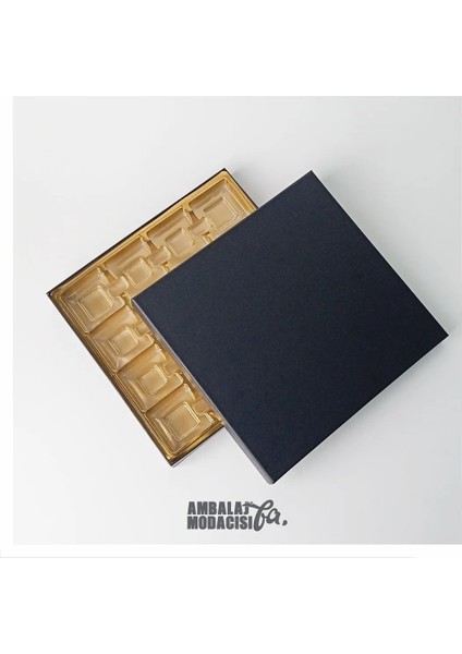 2024 16 Gözlü Model Taslama Chocolate Box Siyah 5 Adet ( 20,5X2,6X19,5 cm ) fırsatları