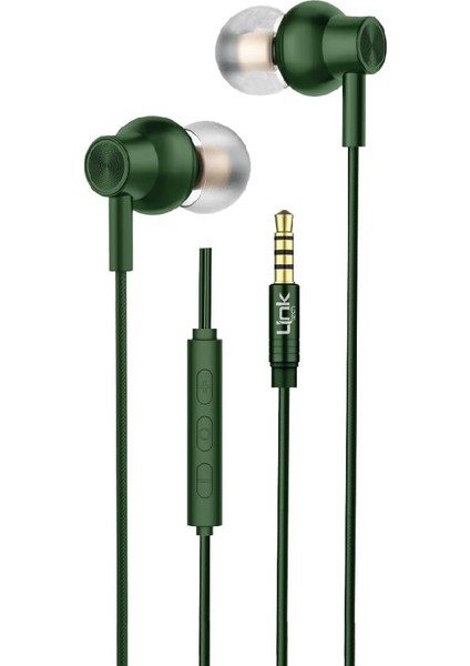 H71 Ekstra Bass 3.5mm Kulak Içi Kablolu Kulaklık Yeşil