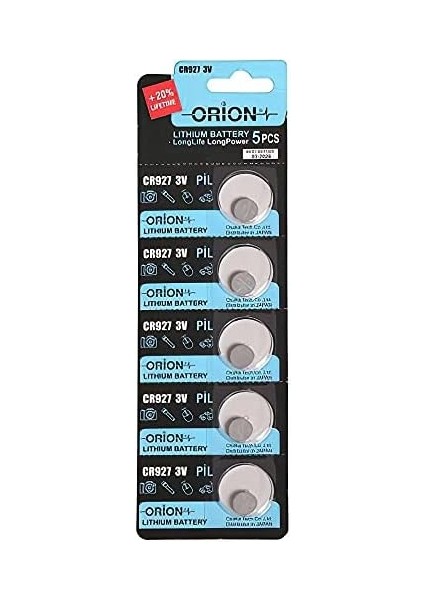 CR927 3V Lityum Pil 5'li Paket