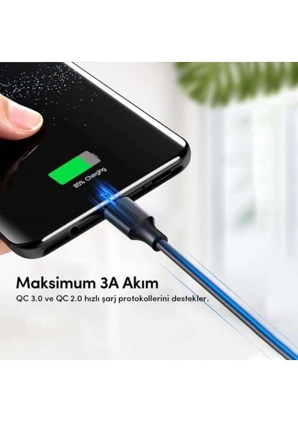 USB Type-C Şarj ve Data Kablosu, Siyah 1 Metre modelleri