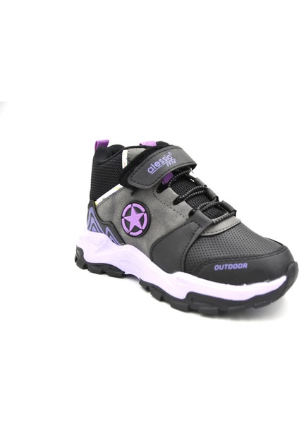 022 Termo Kaymaz Taban Suya Dirençli Çocuk Bot Siyah Mor fiyatları