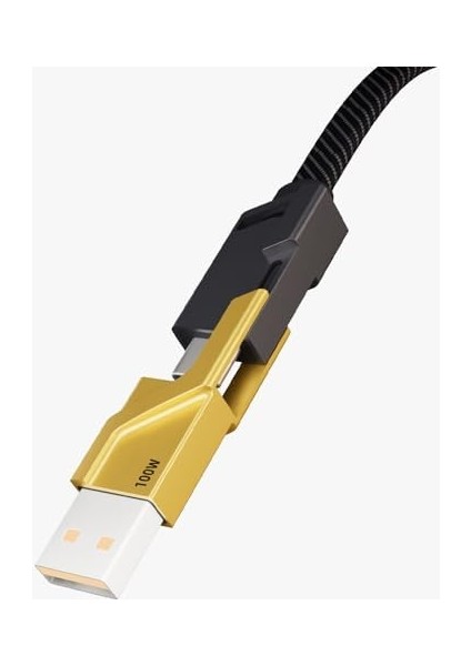 In 1 Usb+C Type C To Lightning Şarj Kablosu, Metal Başlık Sağlam Kopmaz Kablo 100 W Pd Hızlı Şarj Ios Typec USB iphone