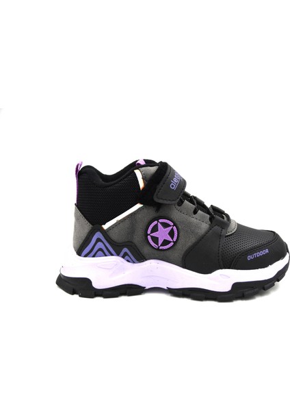 022 Termo Kaymaz Taban Suya Dirençli Çocuk Bot Siyah Mor modelleri