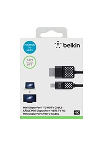 Mini 1.8 M Display Port To HDMI Cable 3m Siyah fiyatları