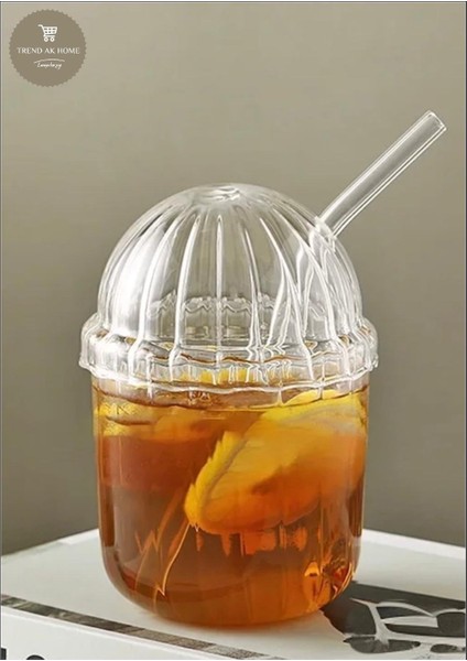 Pinterest Oval Kapaklı Mika Bardak Cam Pipet Hediyeli indirimleri