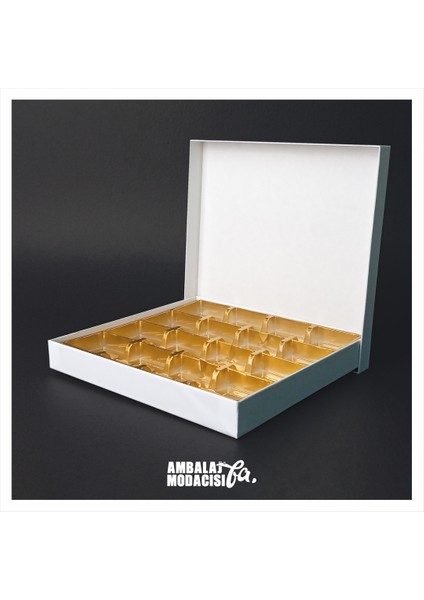 2024 16 Gözlü Model Taslama Chocolate Box Beyaz 5 Adet ( 20,5X2,6X19,5 cm )