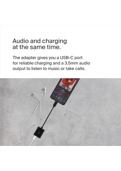 Rockstar Usb-C Şarj Adaptörlü 3,5 Mm Ses, İpad Pro, Galaxy, Note, Google Pixel, Lg G6, Sony Xperia, Oneplus Ve Daha Fazlası İle Uyumlu Usb-C Ses Adaptörü - Siyah fiyatları