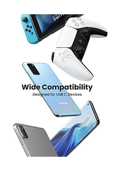 3.0 A Usb-A & Usb-C Örgülü Şarj ve Data Kablosu, 2 Metre, Siyah, 60128 modelleri