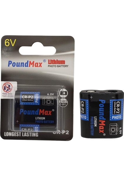 6V Poundmax Lityum Güç Fotoğraf Pili Cr-P2 223 CR223 DL223