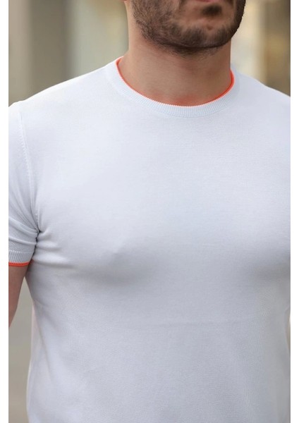 Erkek Bisiklet Yaka Kısa Kollu Tişört modelleri