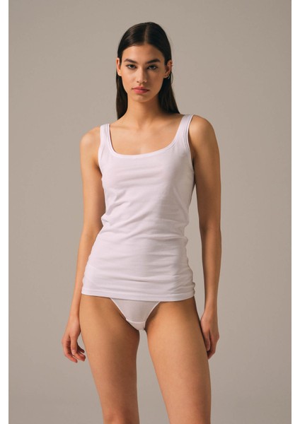 Basic Kadın Pamuk Kalın Askılı Atlet modelleri