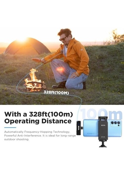 Kablosuz Yaka Mikrofonu Taşınabilir Şarj Kutusu ile Çift Kanallı Klipsli Yaka Mikrofonu Aydınlatma/iphone Android Kamera Için Usb-C / 3.5mm Adaptörü