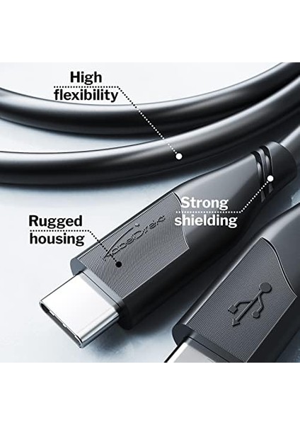 - Usb-C Kablosu, USB 2.0 - 1 M (Usb-C - Usb-C, Veri Kablosu/şarj Kablosu, Güç Dağıtımı ile 480 Mbit/s ve 100 W'a Kadar Şarj Akımı/pd 3, Entegre Çip, Siyah) modelleri