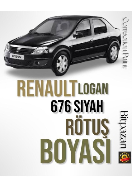 Renault Logan 676 Siyah Rötuş Boyası 20 ml