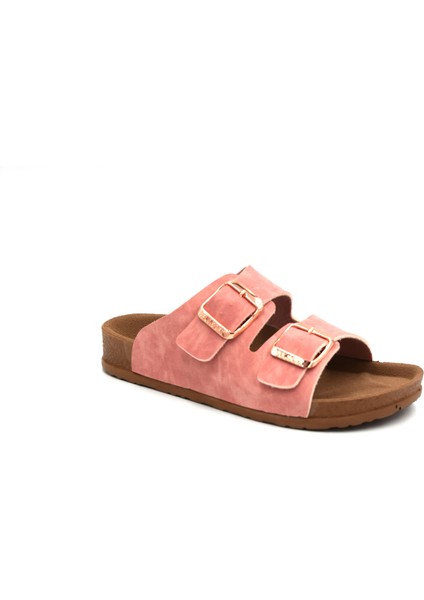 Fly Soft S961 Poli Hafif Taban Çift Toka Çocuk Terlik Pudra