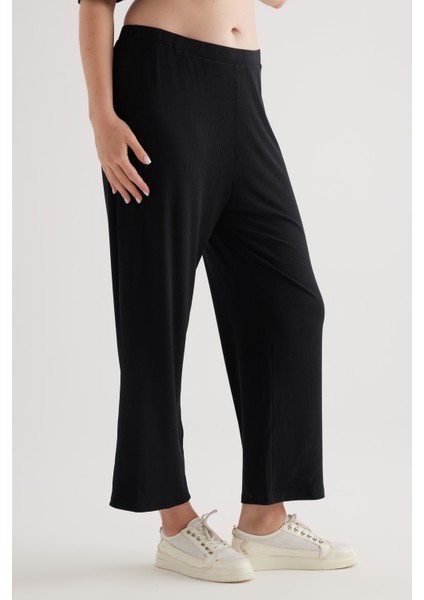 Kadın Plus Size Modal Kaşkorse Uzun Pantolon