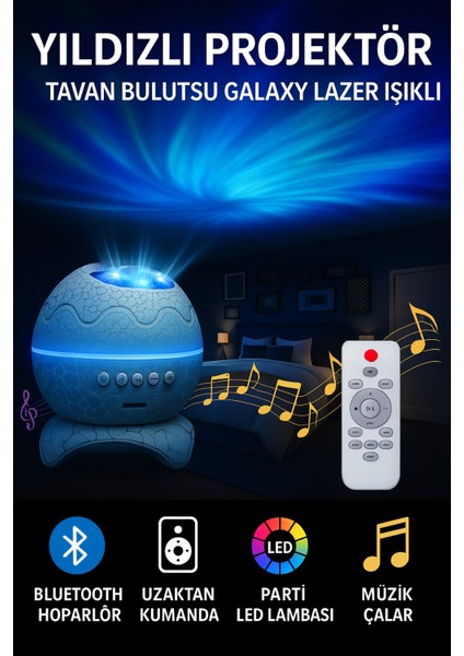 Kumandalı Gece Lambası Projektör Işık Çocuklar Için Eğitici Bluetooth Hoparlör Dinazor Yumurtası fırsatları