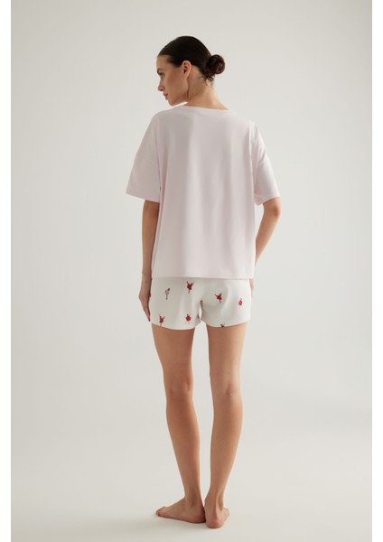 Kadın Pamuklu Kısa Kollu Pijama Üstü fırsatları