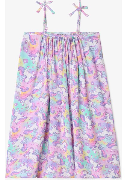 Kız Çocuk Sweet Unicorn Plaj Elbisesi