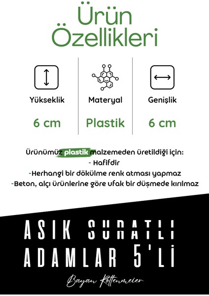 Asık Suratlı Adamlar (5li) - Dekoratif Obje - Biblo - Dekor fiyatları