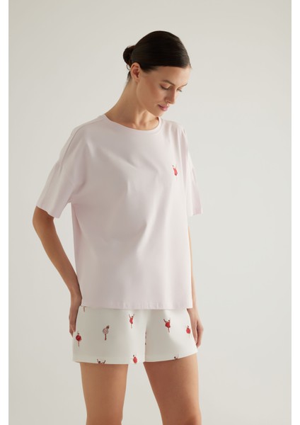 Kadın Pamuklu Kısa Kollu Pijama Üstü indirimleri