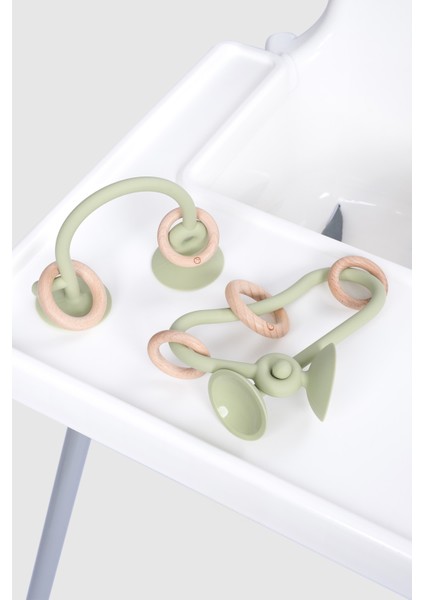 Silikon Eğitici Mama Sandalyesi Oyuncağı Yeşil fırsatları