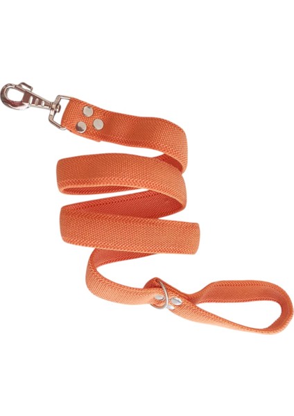 Köpek gezdirme tasması kalın metal kancalı pamuklu kolon turuncu genişlik:3cm kalınlık:3mm uzunluk:120cm dog leash B3-6