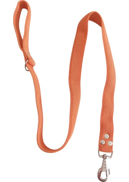 Köpek gezdirme tasması kalın metal kancalı pamuklu kolon turuncu genişlik:3cm kalınlık:3mm uzunluk:120cm dog leash B3-6