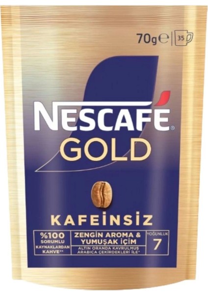 Gold Decaf Kafeinsiz Çözünebilir Kahve 70G indirimleri
