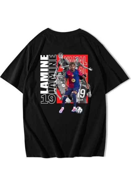 Unisex Oversize Lamine Yamal T-Shirt Siyah