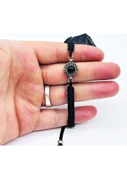 Zirkon ve Oltu Taşı Işçilikli 925 Ayar Gümüş Bileklik fiyatları