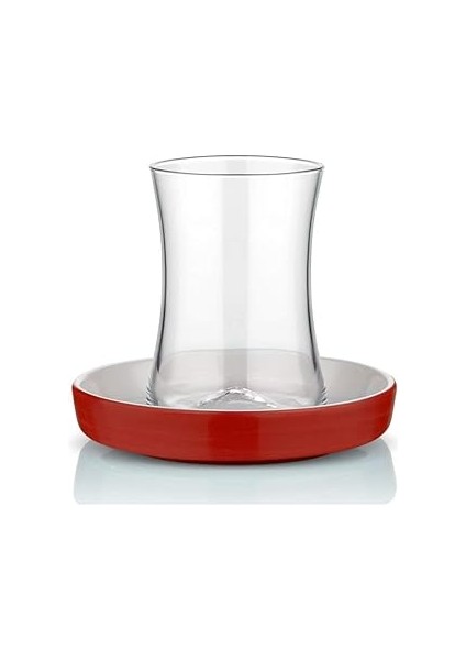 Koleksiyon Istanbul Tiryaki Kırmızı Çay Bardağı Seti 6 Lı