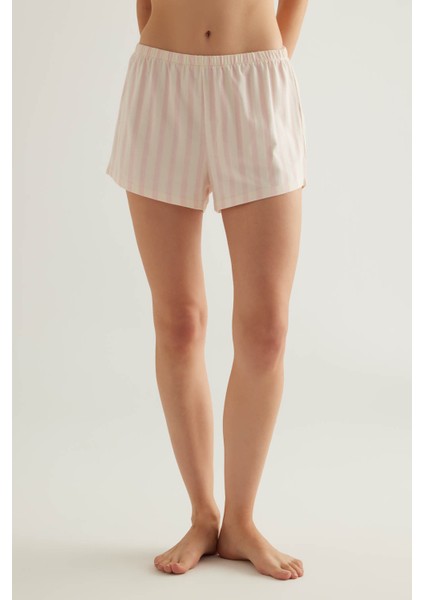 Kadın Pamuklu Şort Pijama Altı