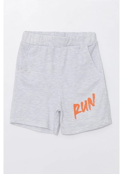 Run Baskılı Penye Şort- T-Shirt Kız-Erkek Takım - Coppa - Gri - 2 Yaş - FRND00000002-9 fırsatları