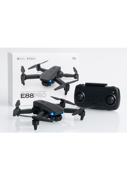 E88 Pro Katlanabilir Drone – Geniş Açılı Hd Kamera, Wi-Fi Fpv, Taşıma Çantalı, Tek Tuş Kalkış