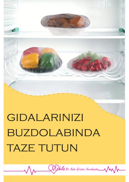 Çok Amaçlı Şeffaf Kullan & At Bone, 50 Adet ( 1 Paket ) Gıda Bonesi, Tencere & Tabak Bonesi fırsatları