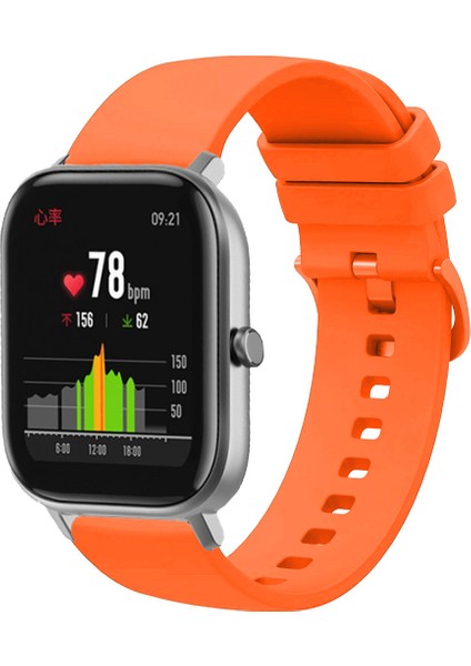 Amazfit Gts Gts2 Gts3 Gts4 ile Uyumlu Kordon Jel Silikon Tokalı Kayış