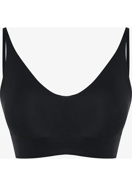 #izbırakmaz Siyah Invisible Balensiz Dikişsiz Bralet