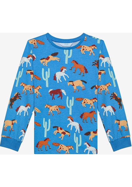 Erkek Çocuk Horses 2li Çok Renkli Pijama Takımı