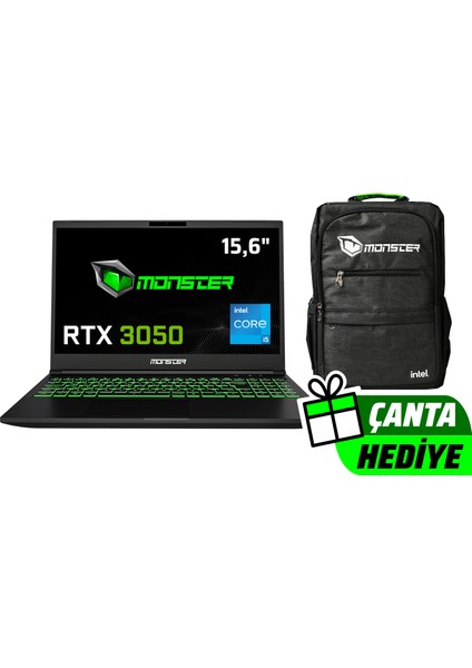 Abra A5 V20.5.6 Intel Core I5 13420H 8 GB Ram 500 GB SSD 4 GB Rtx 3050 Freedos 15,6" Fhd 144 Hz Taşınabilir Bilgisayar