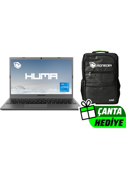 HUMA H4 V5.1.13 Intel Core i5 1235U 16 GB RAM 500 GB SSD Windows 11 Pro 14,1'' FHD 60 Hz Taşınabilir Bilgisayar