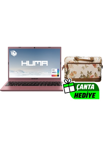 HUMA H4 V5.1.7 Rose Gold Intel Core i5 1235U 16 GB RAM 500 GB SSD FreeDOS 14,1'' FHD 60 Hz Taşınabilir Bilgisayar