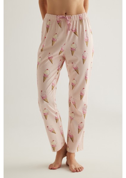 Kadın Pamuklu Uzun Pijama Altı