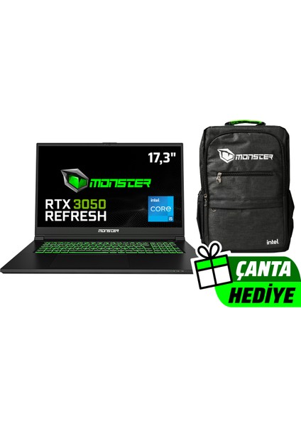 Abra A7 V15.3.2 Intel Core I5 13500H 32 GB Ram 1 Tb SSD 6 GB Rtx 3050 Freedos 17,3" Fhd 144 Hz Oyun Bilgisayarı