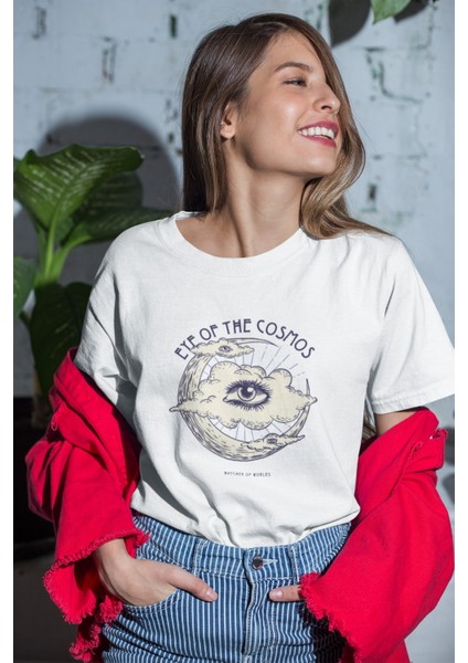 Zuno Kadın Comfort Fit The Cosmos Baskılı T-Shirt