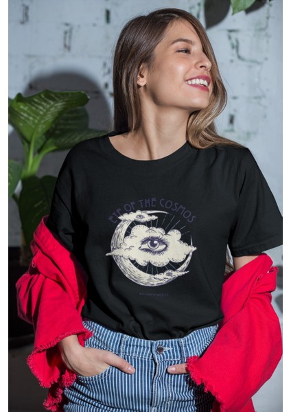 Zuno Kadın Comfort Fit The Cosmos Baskılı T-Shirt