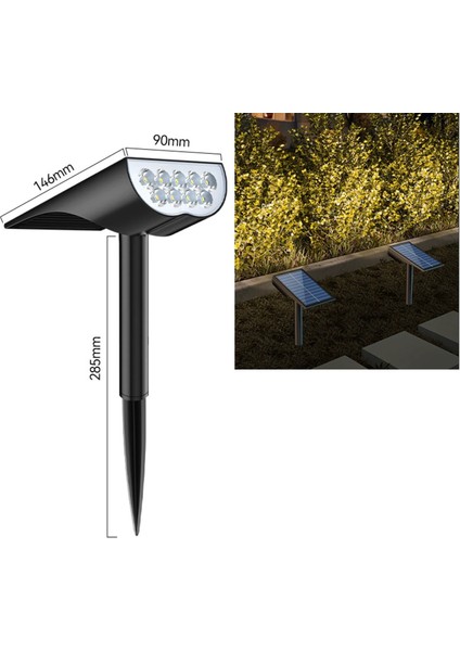 Neovista Solar Güneş Enerjili Kazık Bahçe Aydınlatma Lambası 9 LED Beyaz Işık Güneş Paneli ile Otomatik Şarj modelleri