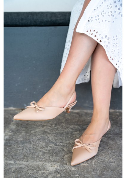 Fonis Fiyonk Detaylı Saten Kadın Topuklu Ayakkabı fiyatları