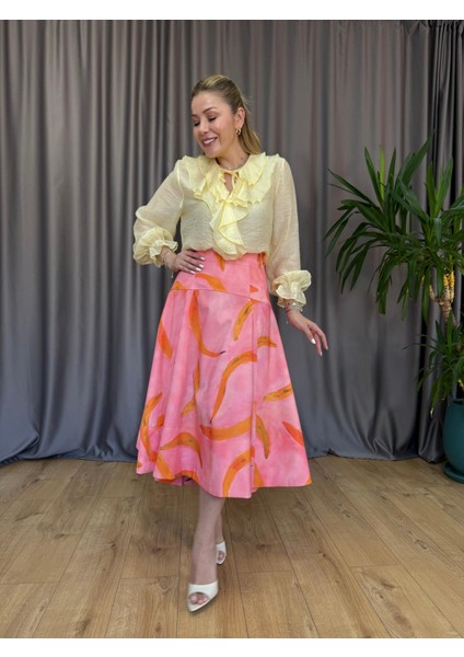 Pembe Model Desenli Etek fırsatları